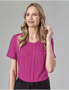 B-2280-Womens Verona Short Sleeve Blouse 2